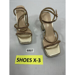 Womans Dream Pairs Platform Strappy Sandals Size 7.5 Gold/rose Gold Studs